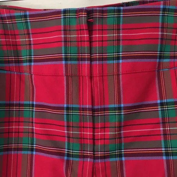 Lilly Pulitzer Red and Green Plaid Mini Skirt - Picture 4 of 6